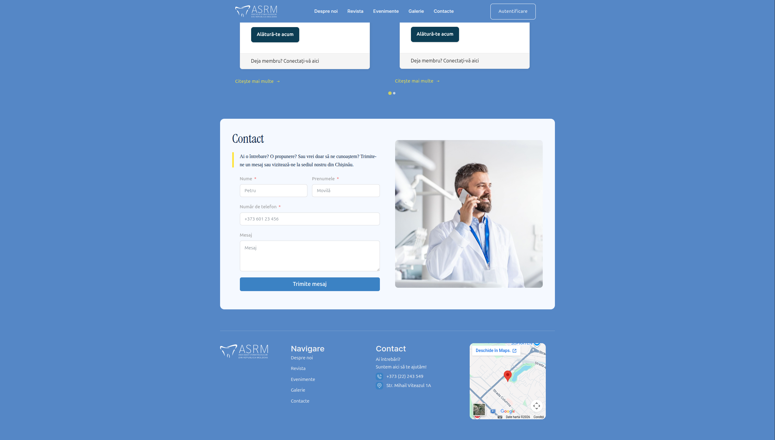 ASRM website section
