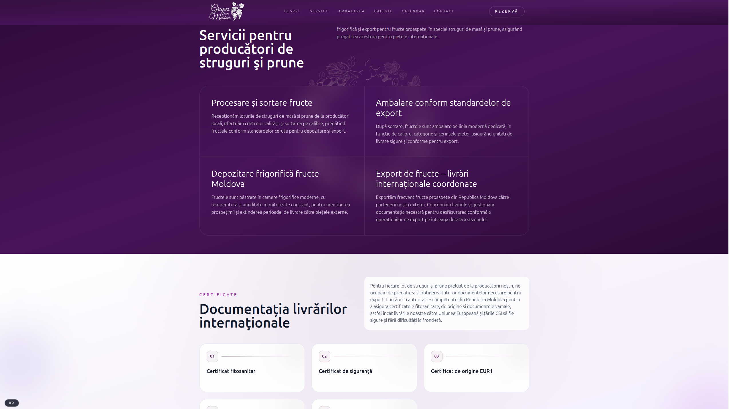 Grapes from Moldova information page