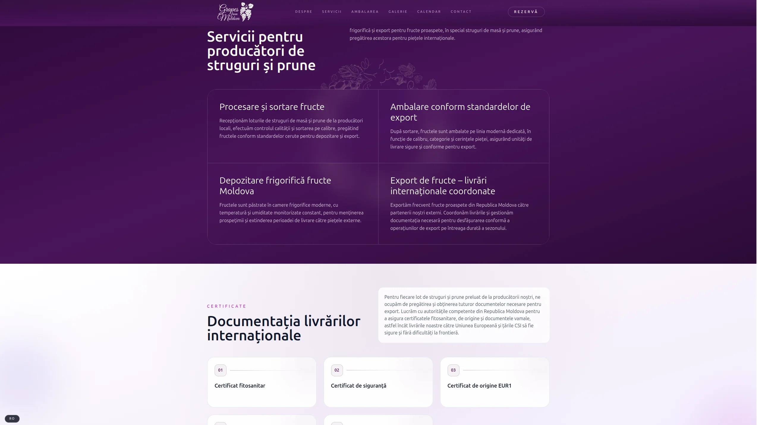 Grapes from Moldova – pagină de informații
