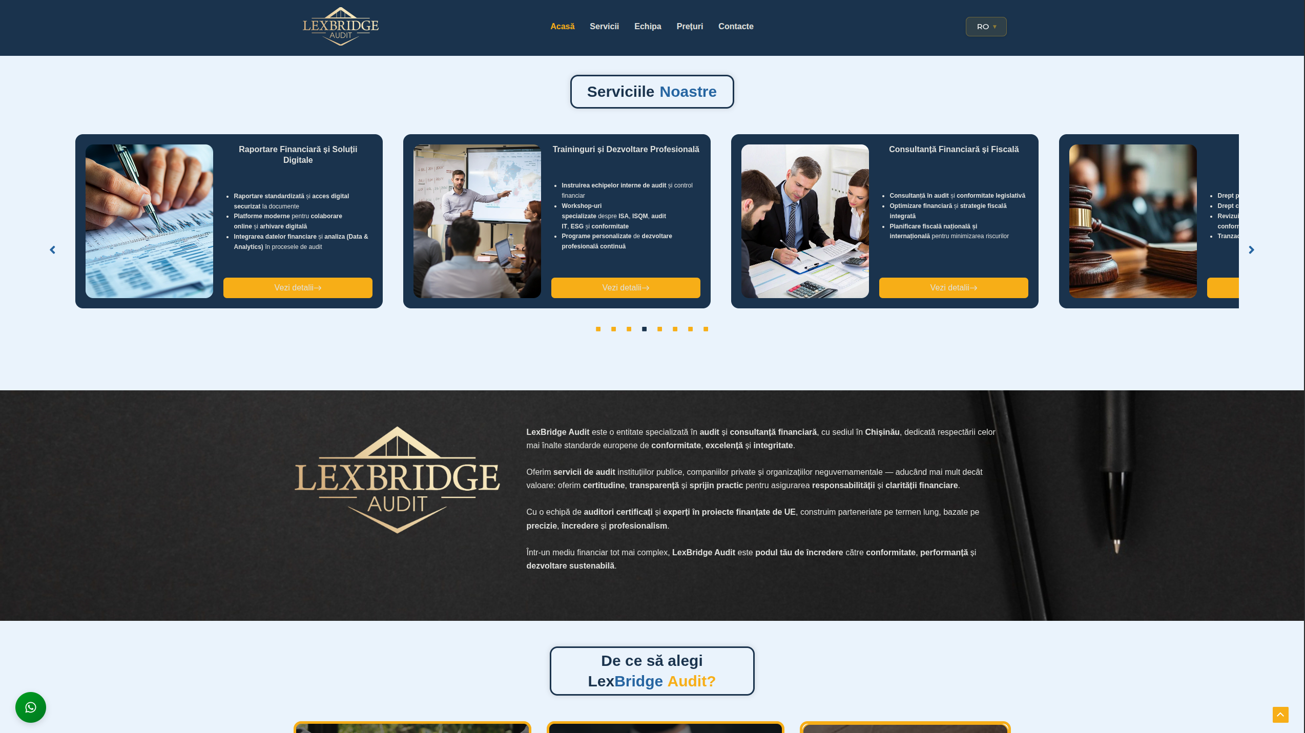 Lexbridge landing page section