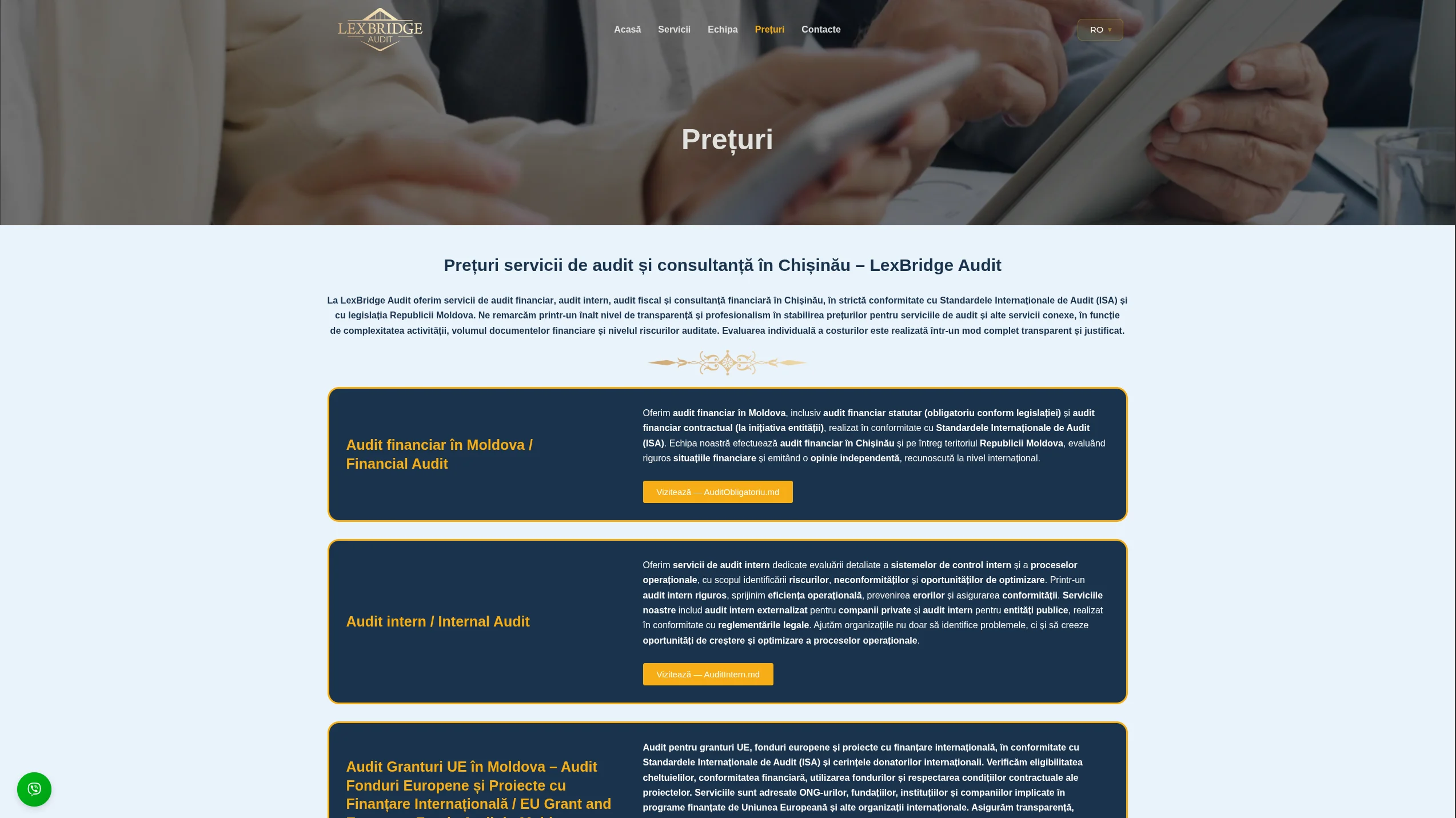 Lexbridge – secțiunea de contact